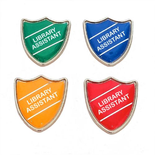 LIBRARY ASSISTANT shield badge